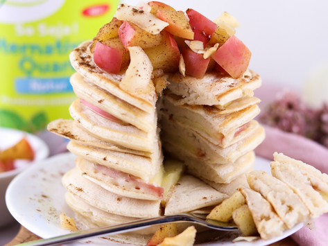 vegane Apfel-"Quark" Pancakes / vegan apple "curd" pancakes