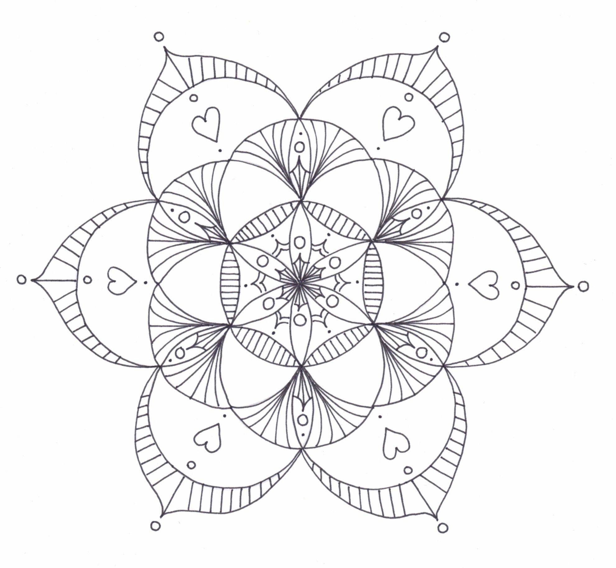 Mandala à colorier - Joie (à télécharger)