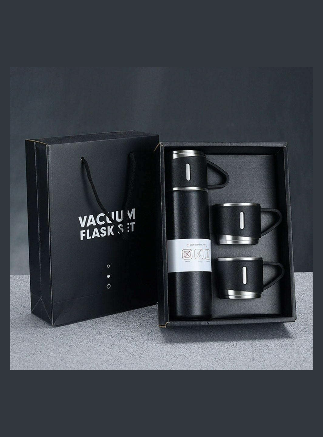 Vacuum Flask Set of 3 Multicolor | Stainless Steel Vacuum Insulated Bottle Water