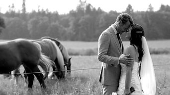 Bruidspaar met paarden