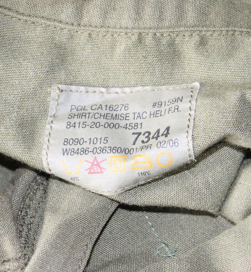 Thumbnail: SIZE 7344 ROYAL CANADIAN AIR FORCE OD FLYERS SHIRT
