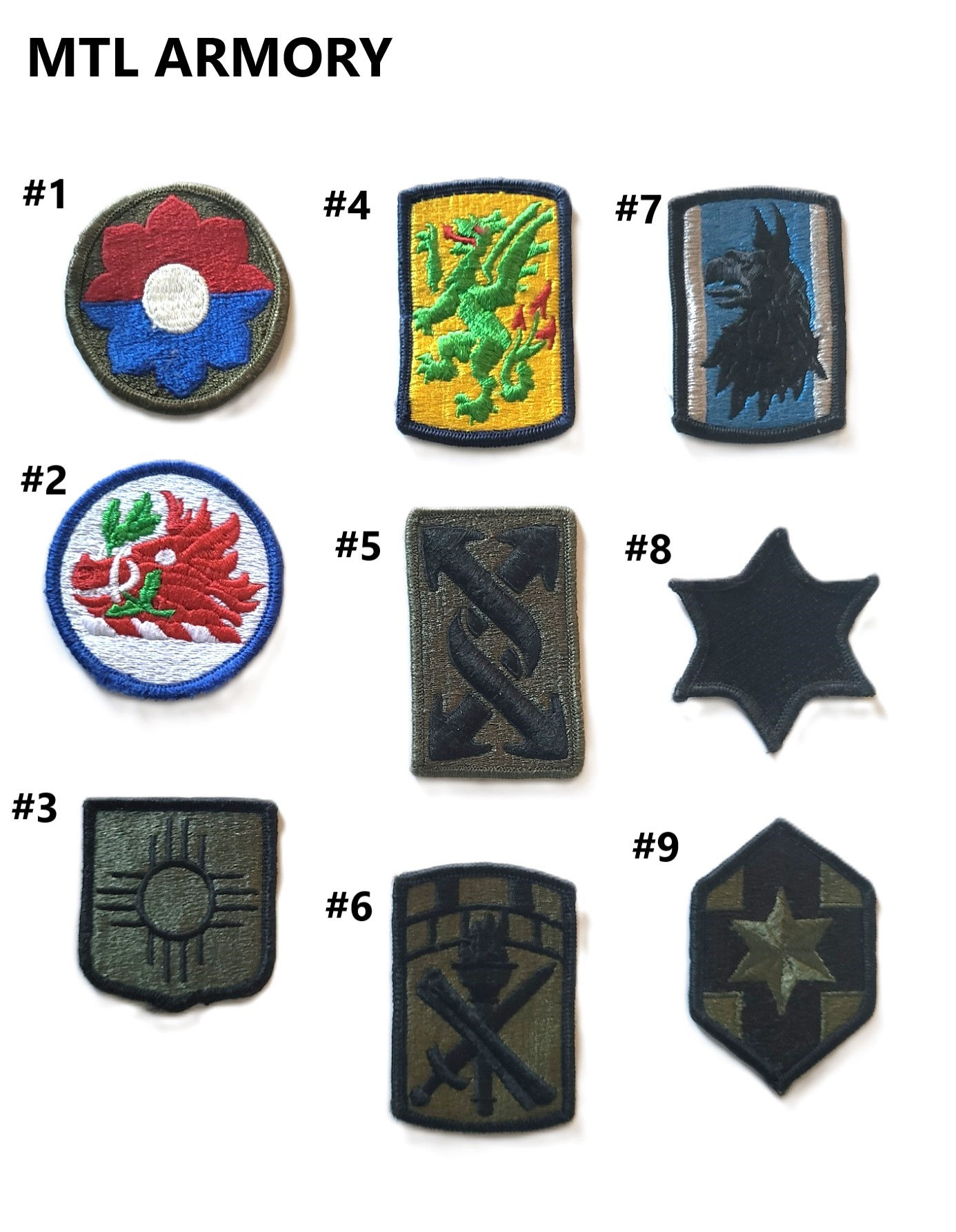 UNISSUED US MILITARY PATCHES