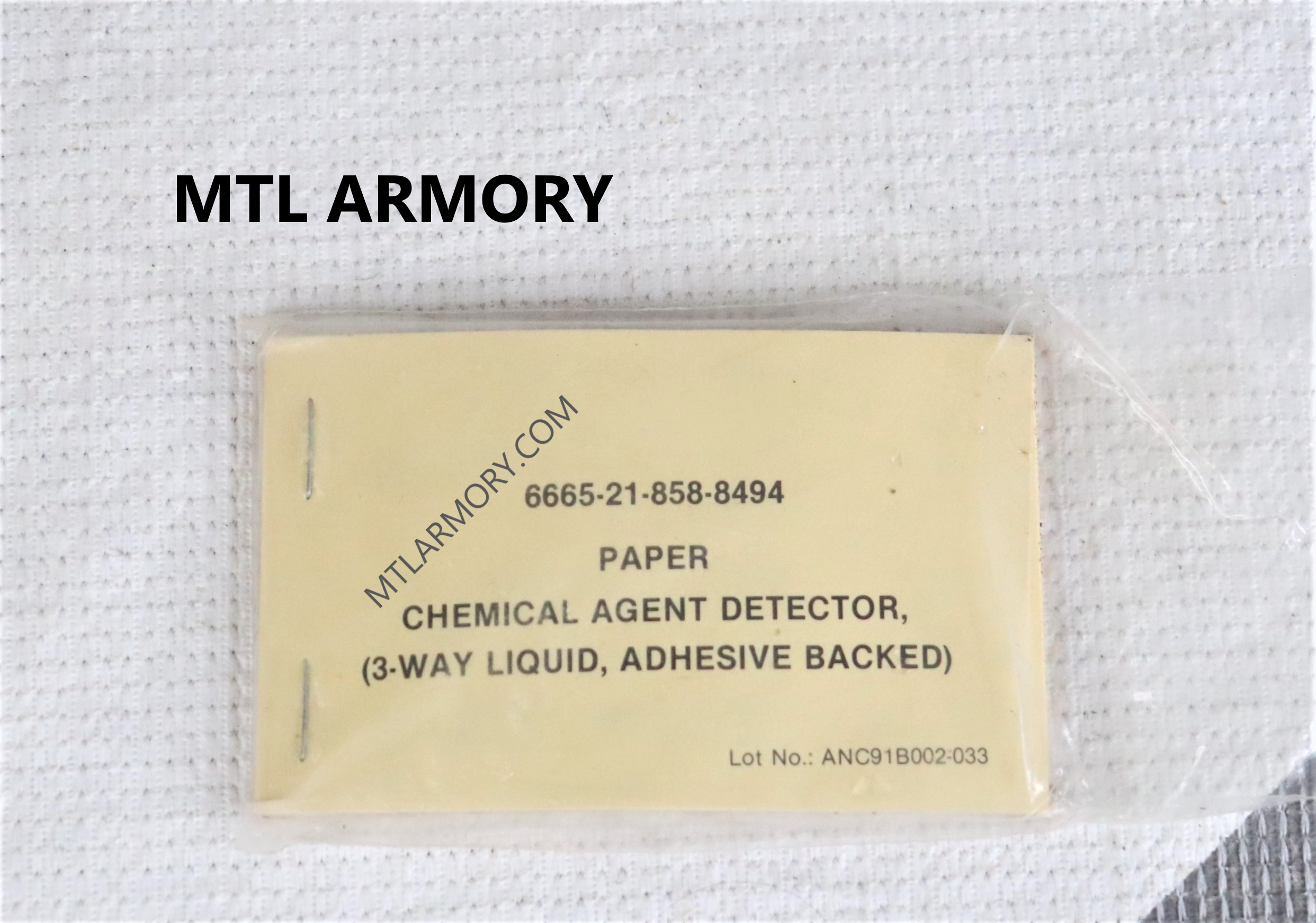 CHEMICAL AGENT DECTECTOR PAPERS