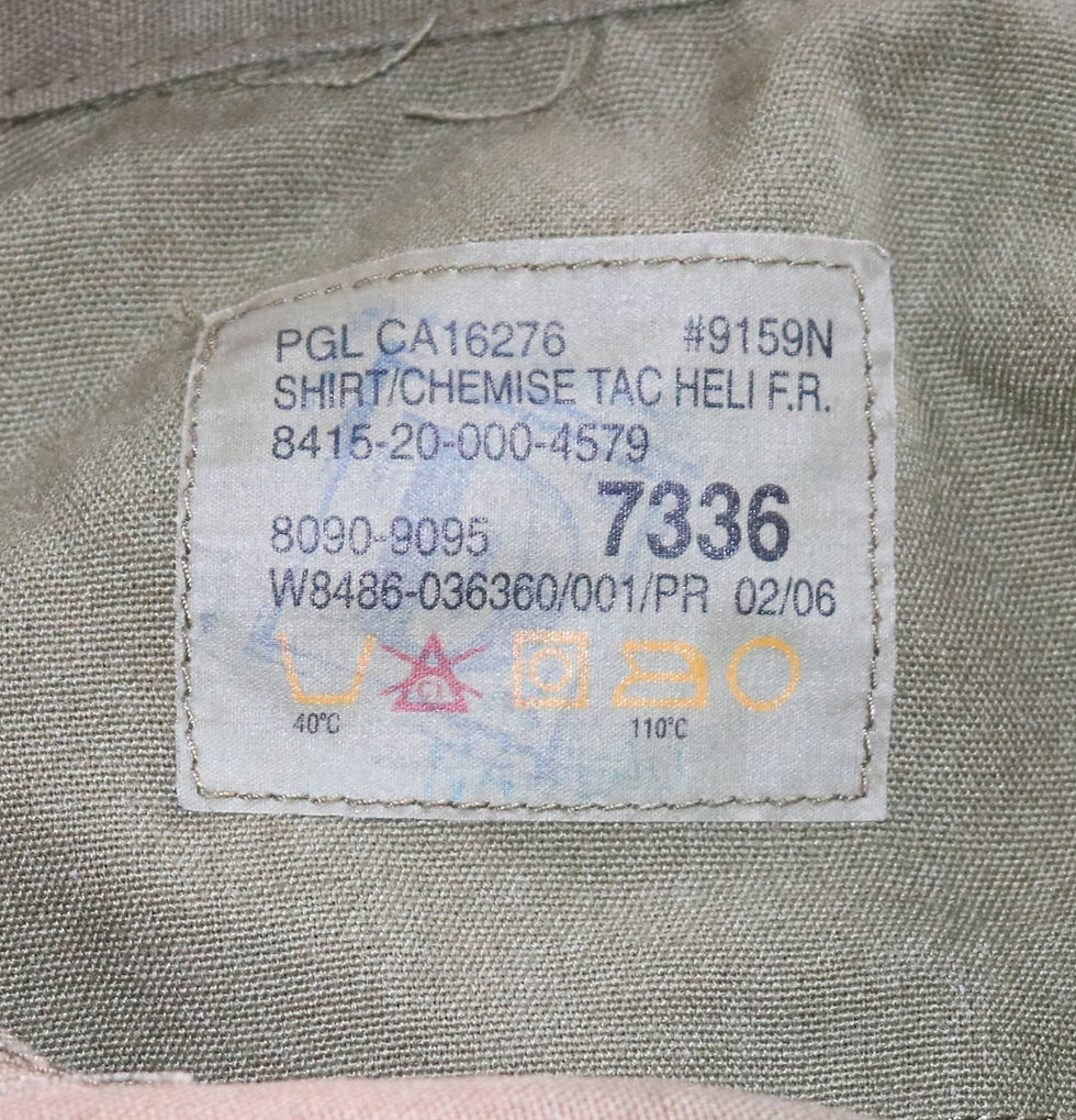 Thumbnail: SIZE 7336 ROYAL CANADIAN AIR FORCES GREEN FLYERS SHIRT