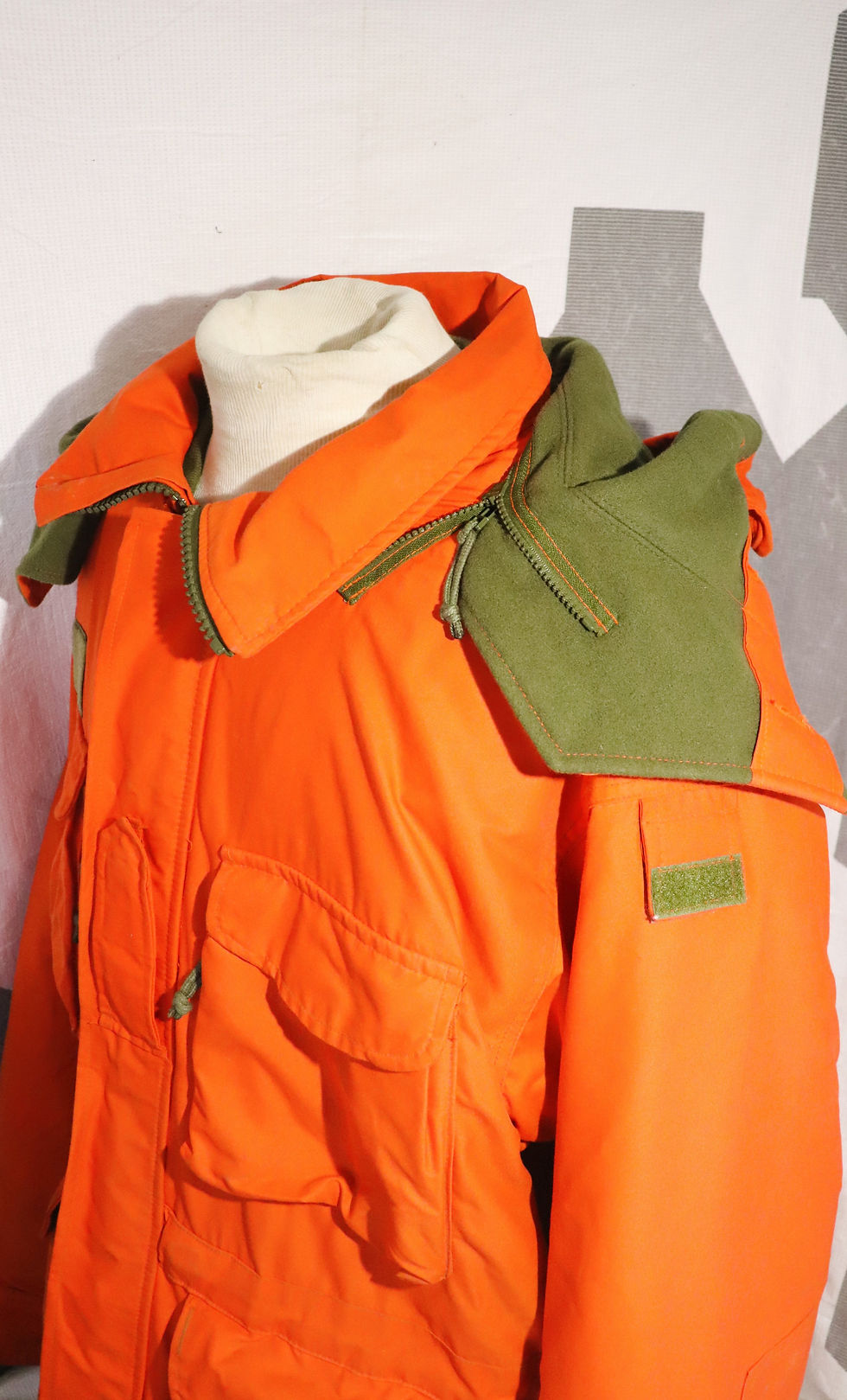 Thumbnail: RARE CANADIAN FORCES ORANGE SARTECH SEARCH &RESCUE EXTREME COLD WEATHER PARKA