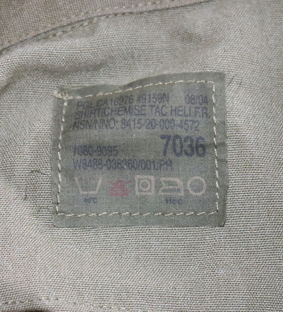Thumbnail: SIZE 7036 ROYAL CANADIAN AIR FORCES GREEN FLYERS SHIRT