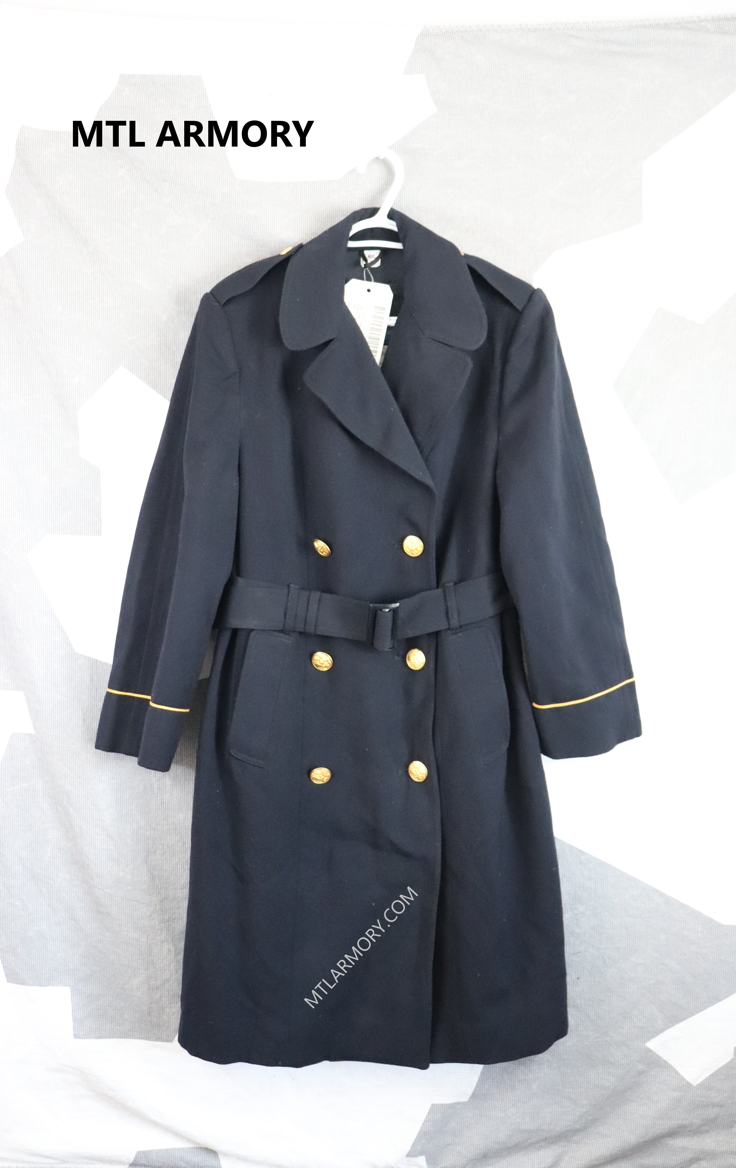 NEW US ARMY WOMAN'S WOOL DRESS BLUE OVERCOAT SIZE 20R