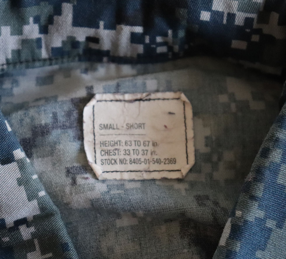 Thumbnail: US NAVY ARMY BLUE DIGITAL NWU BLUEBERRY SHIRT  SIZE SMALL-SHORT