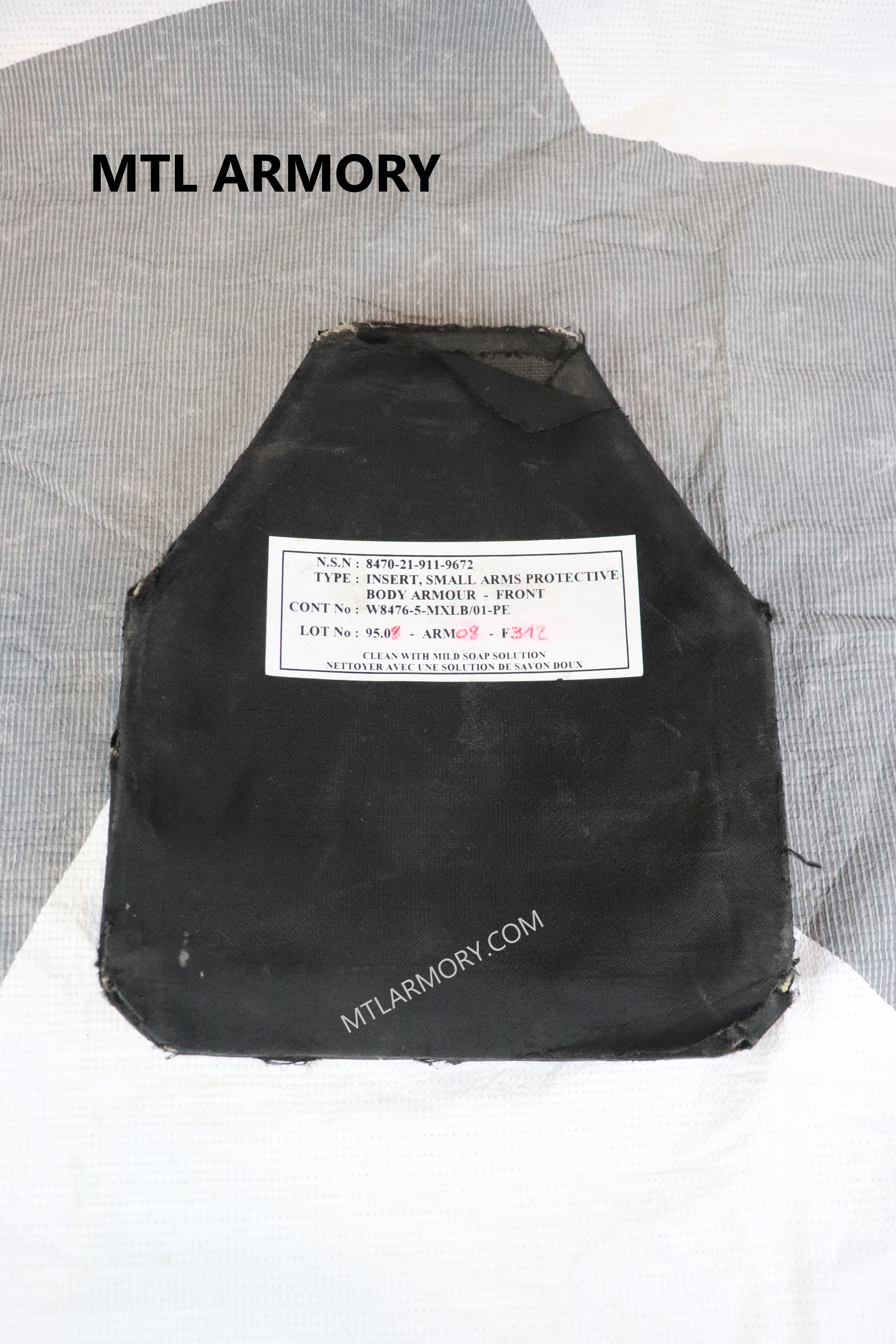 CANADIAN FORCES FRONT PLATE SMALL ARMS BODY ARMOR ARMOUR