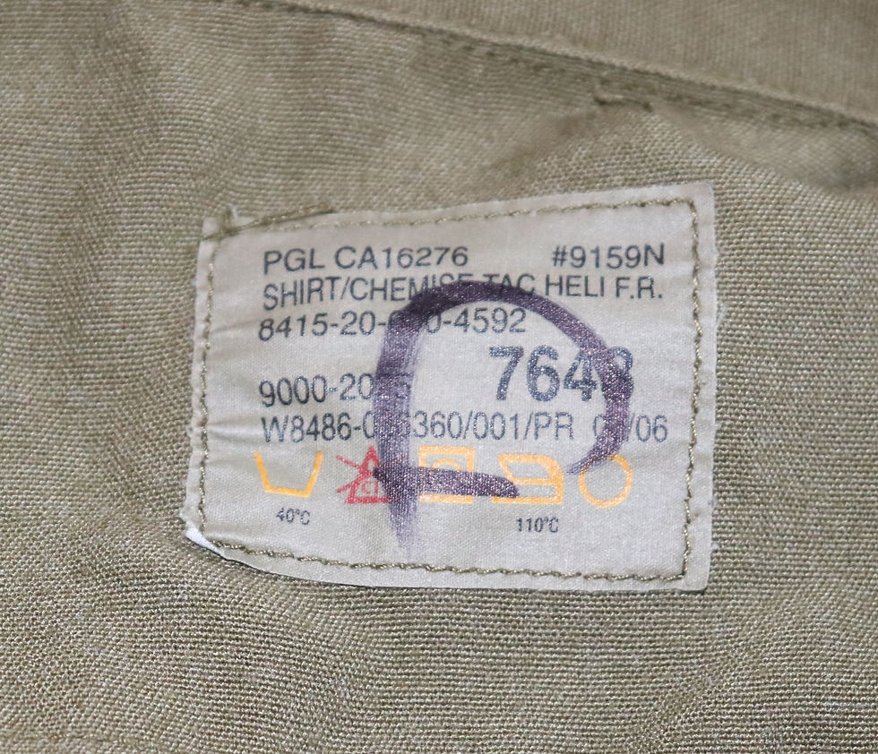 Thumbnail: SIZE 7648 ROYAL CANADIAN AIR FORCES GREEN FLYERS SHIRT