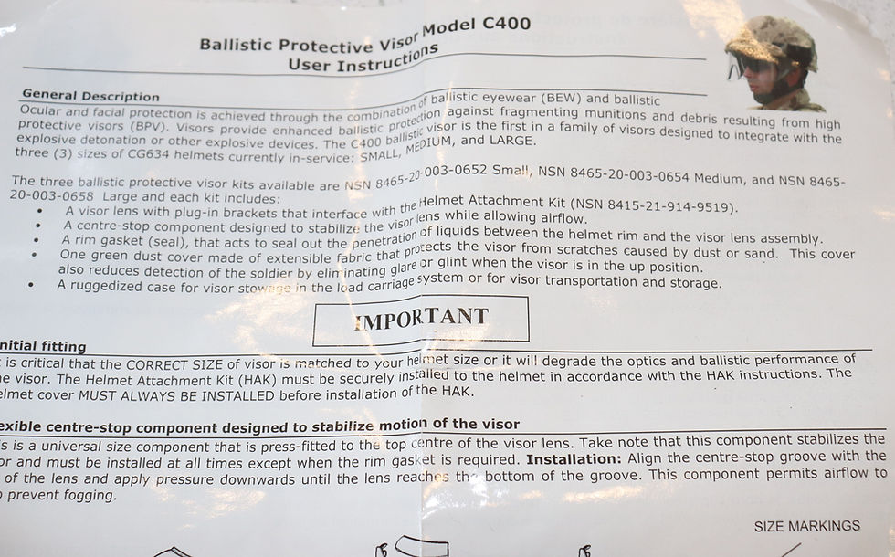 Thumbnail: NEW REVISION CG634 HELMET REPLACEMENT PROTECTVE VISOR