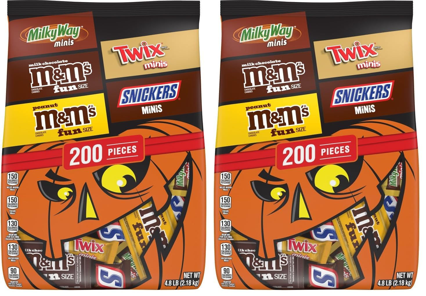 M&M'S, SNICKERS, TWIX & MILKY WAY Milk Chocolate Halloween Candy Variety Pack,