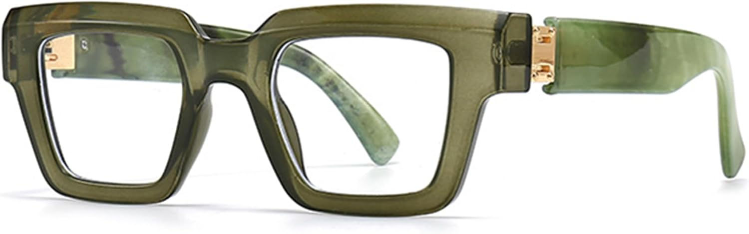 Style Reading Glasses for Women Men, Fashion Square Blue Light Blocking Readers