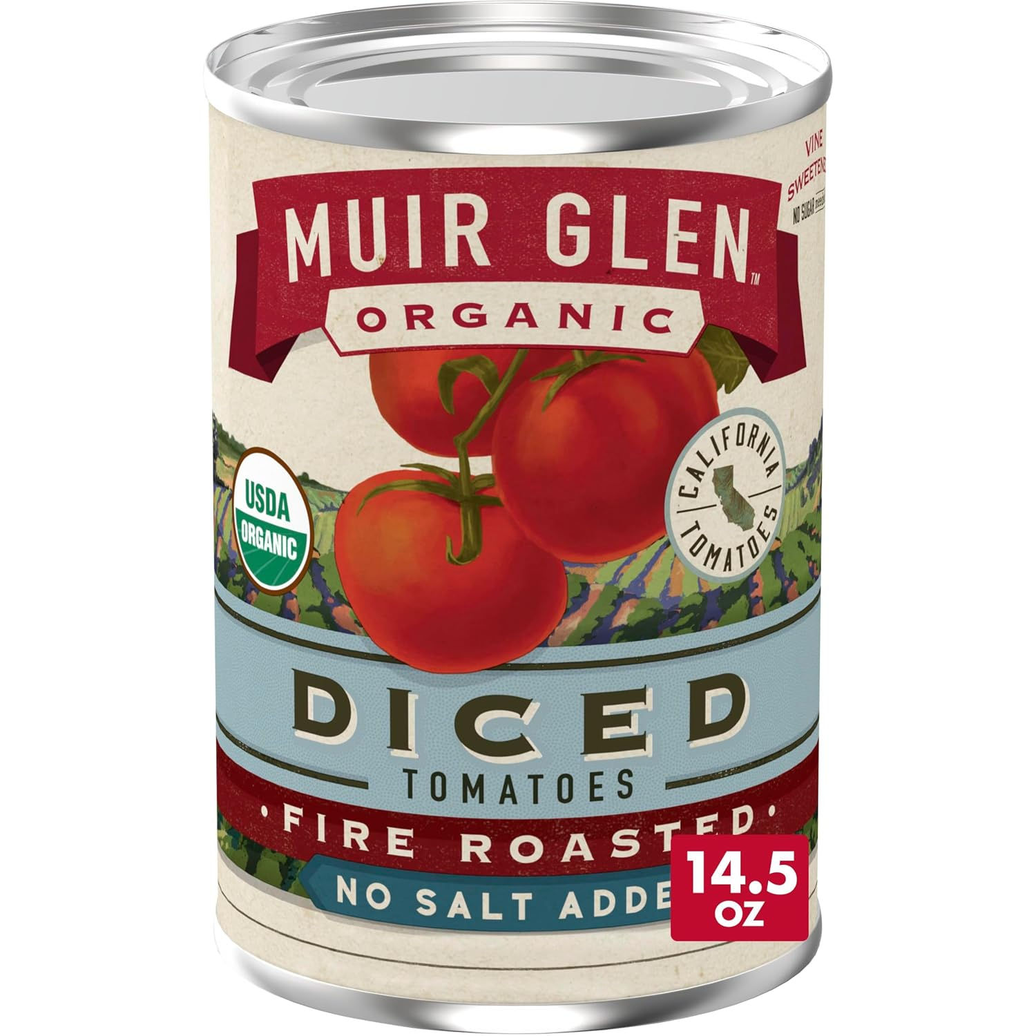Muir Glen Organic Diced Fire Roasted Tomatoes with Green Chilies, 14.5 oz