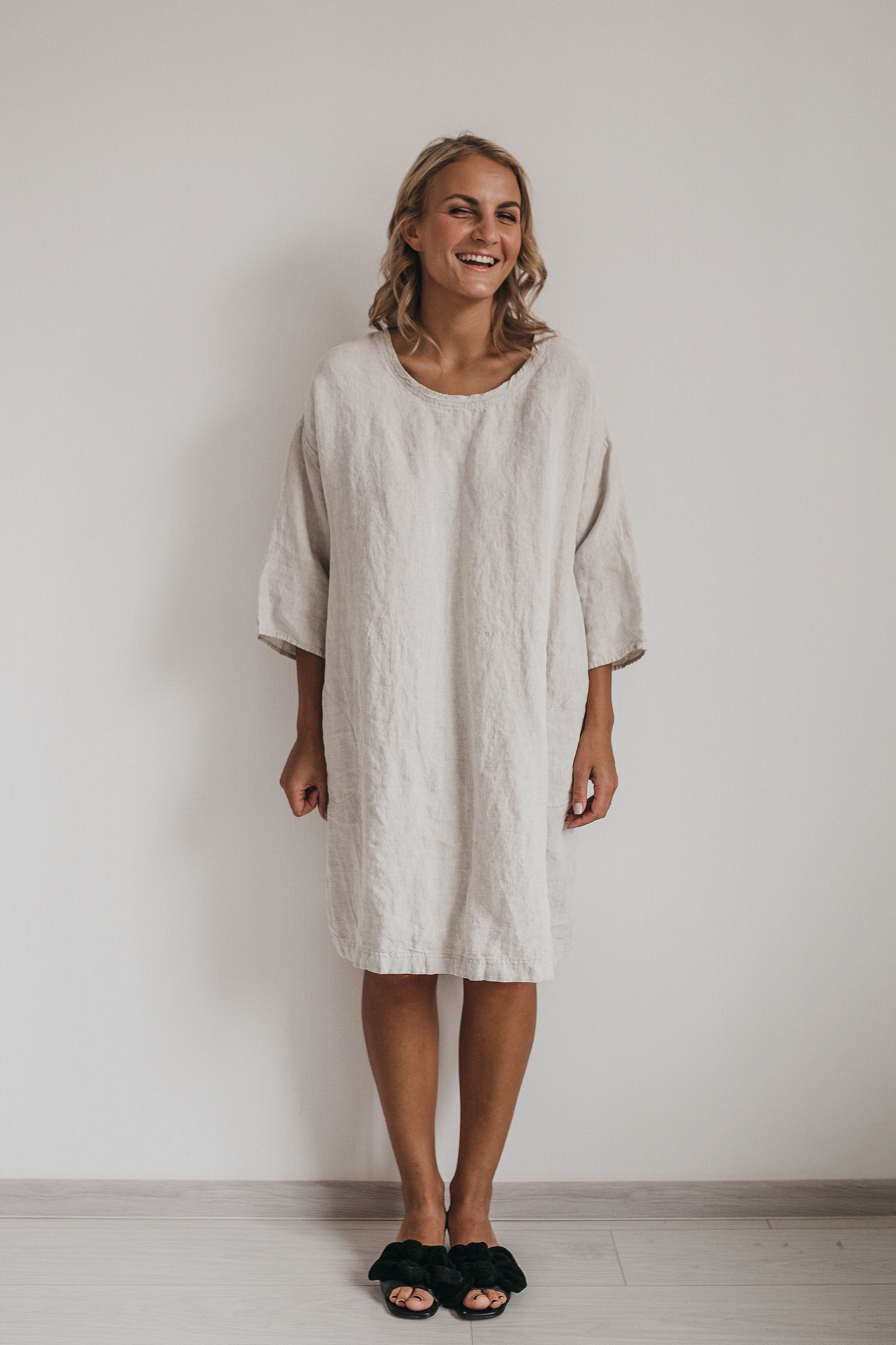 Linen dress IDA linen summer dress with pockets tunic dress
