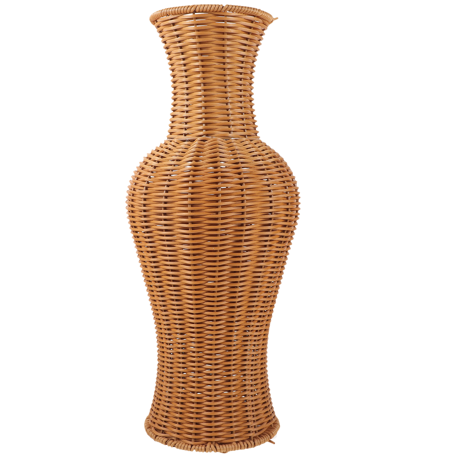 Rattan Vase Flower Basket Tall Fake Woven Holder Flowerpot Floor Plastic Desktop