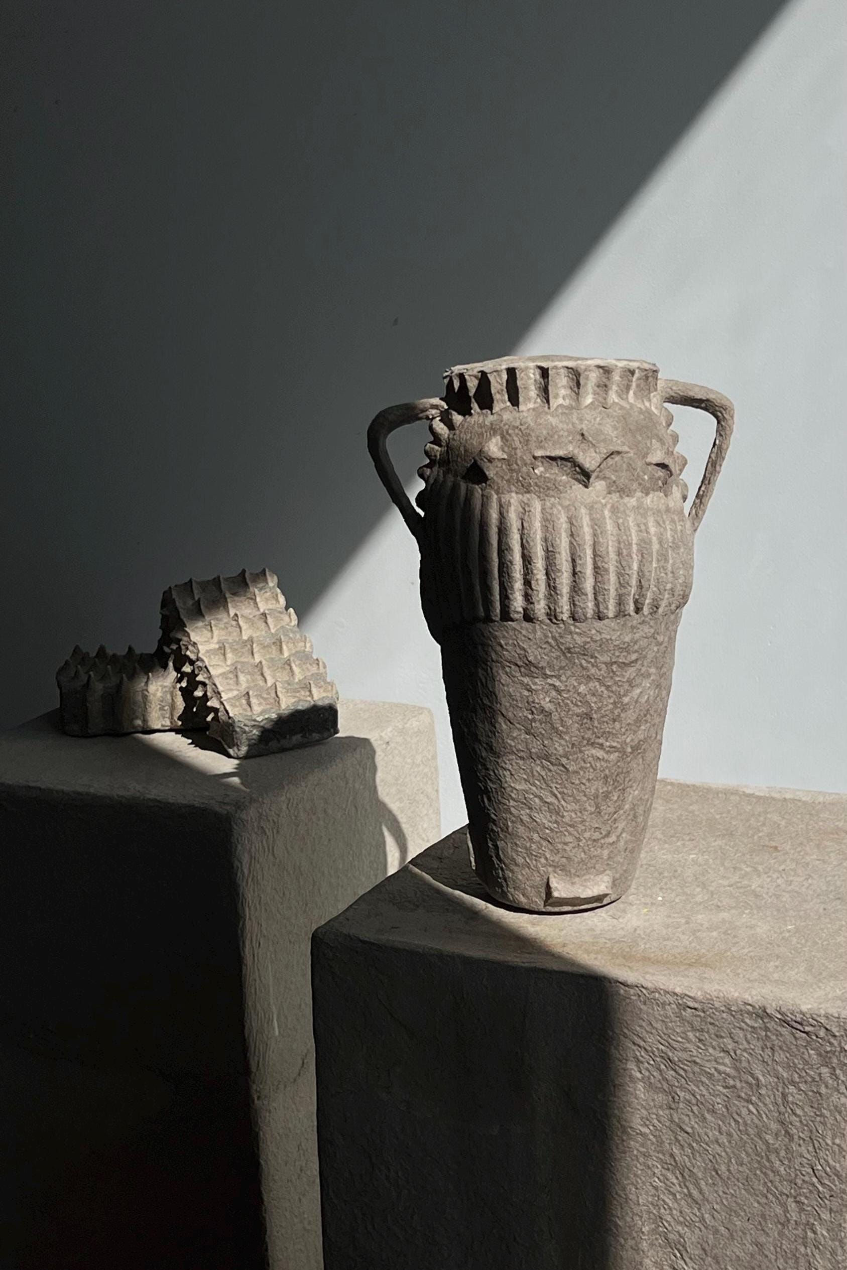 Roodabe, paper mache vessel