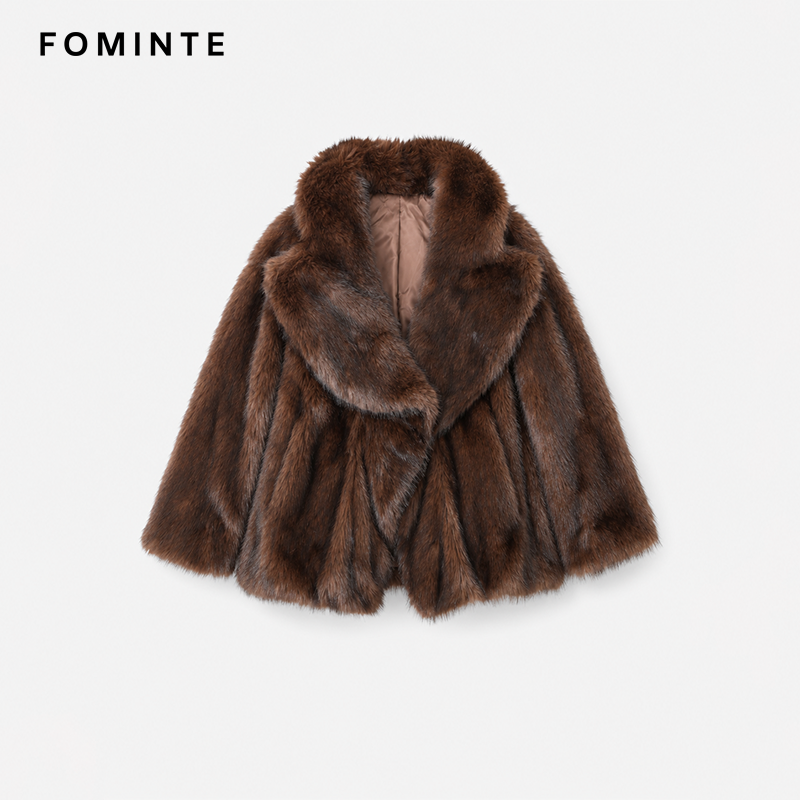 Damen Kunstpelzmantel Hochwertige Winddichte Damen-Winterkleidung Kunstpelzjack