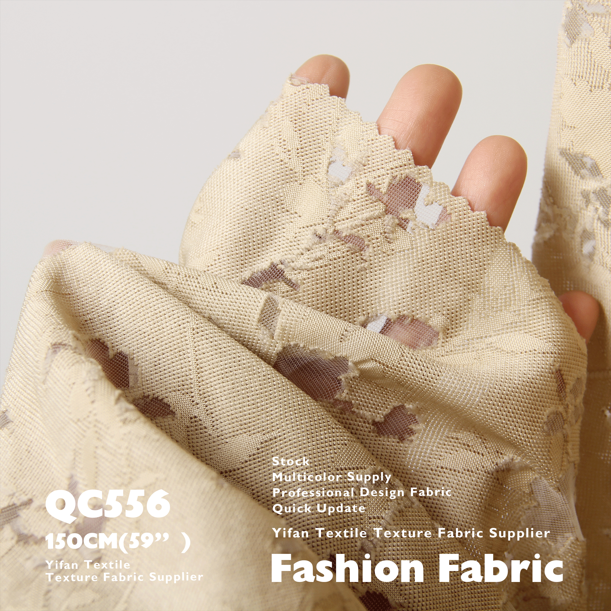New designed textured spring/summer hand-dyed soft stretch jacquard knit fabric
