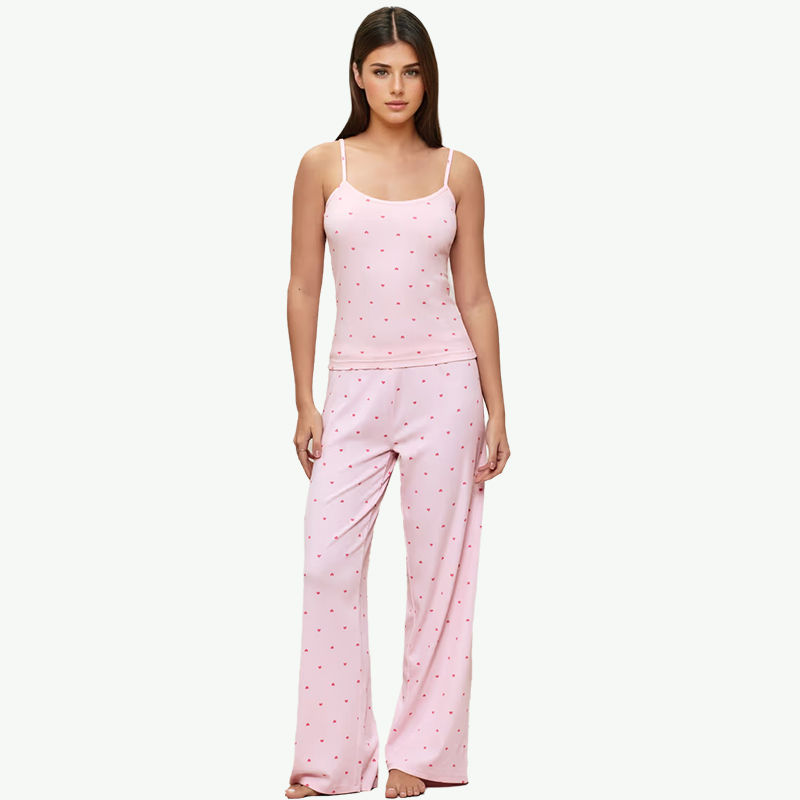 Maßgeschneiderte Damen-Mode Thermische Gestrickte Modal ODM Pyjama-Sets V-Aussc