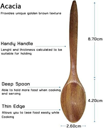 Thumbnail: Small Round Wood Bowls 4 Pcs 3¾" Diameter 1½" High Stackable Acacia Wooden Bowl