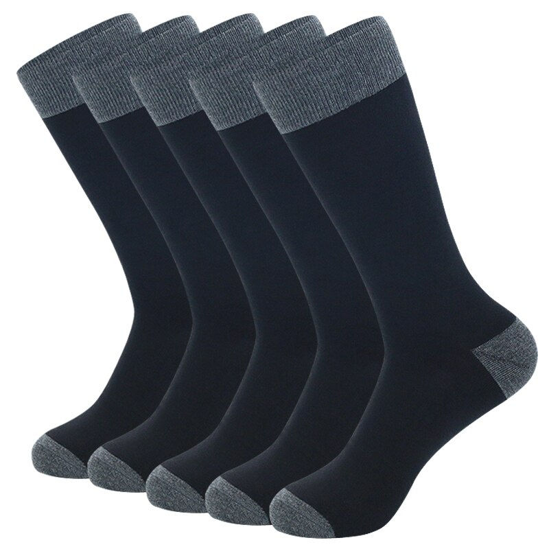 5 Pairs Large Size Fashion Business Men Dress Socks High Quality Stripe