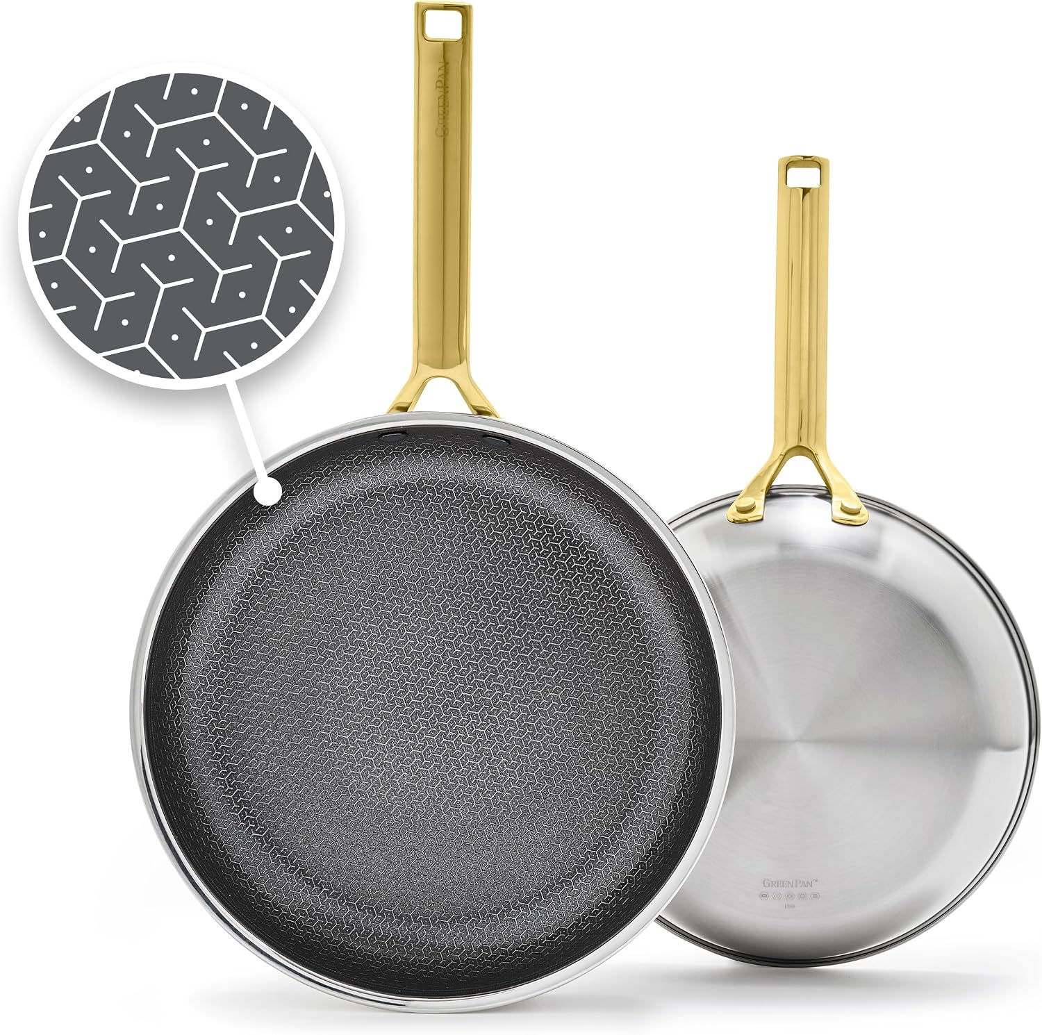 GreenPan Hybrid 13 Piece Nonstick Stainless Steel Cookware Set, APEX Tri-Ply Th