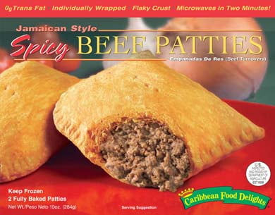 Caribbean Food Delights-Jamaican Style Spicy Beef Patties-10 oz., 2 - 5 oz. Ind