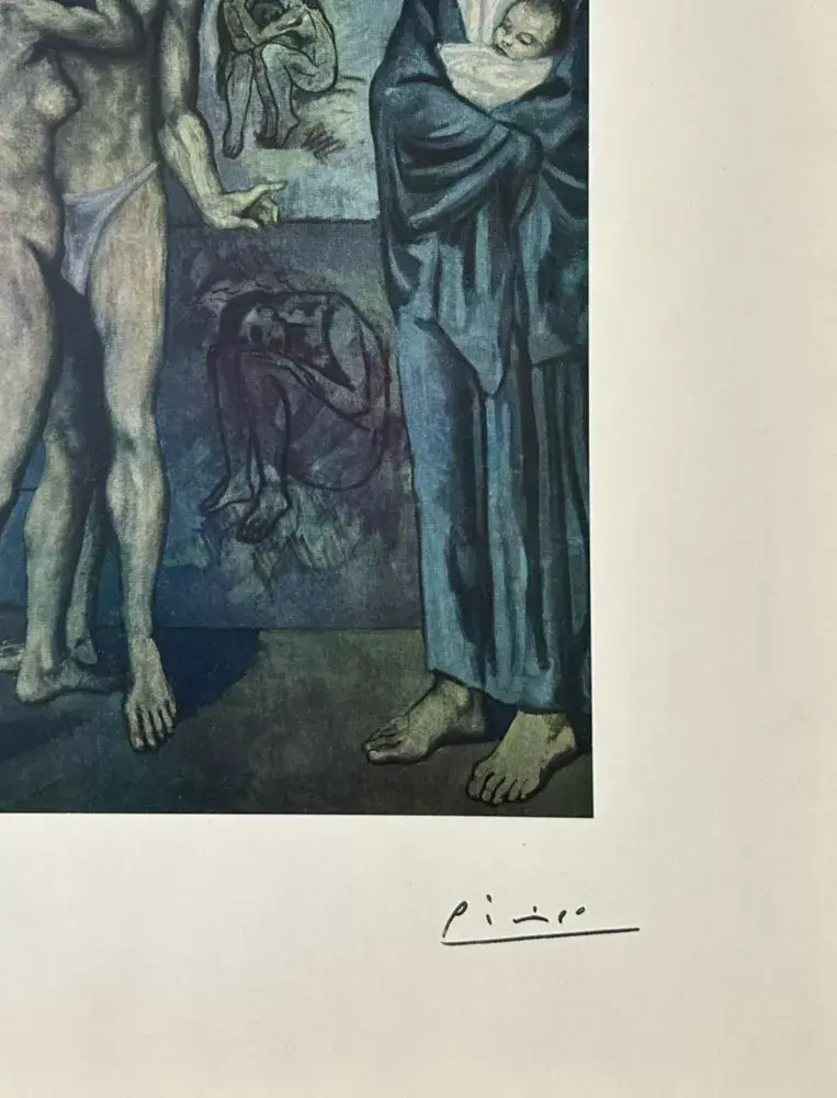Thumbnail:  Pablo Picasso Original Print,  La Vie, 1903 - Signed Hand Tipped Print