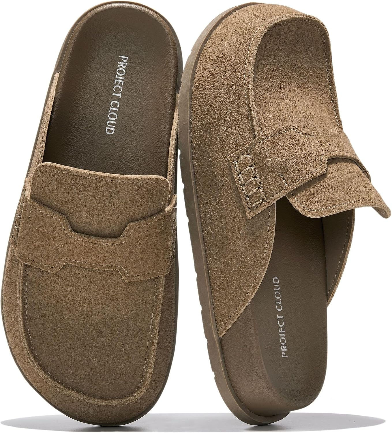 Project Cloud 100% Genuine Leather Slip-On Womens Clogs Mules for Women
