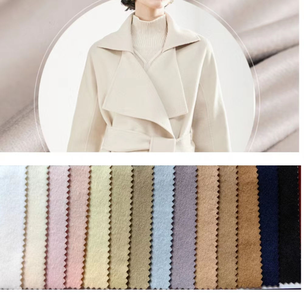 Autumn and Winter 100% Wool Fabric 400GSM Solid Fabric for Coat