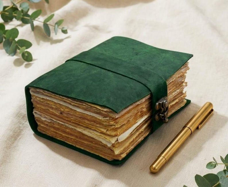 Rustic Leather Journal: 400 Pages, Side Lock, Hand-Stitched Binding (Travel Not