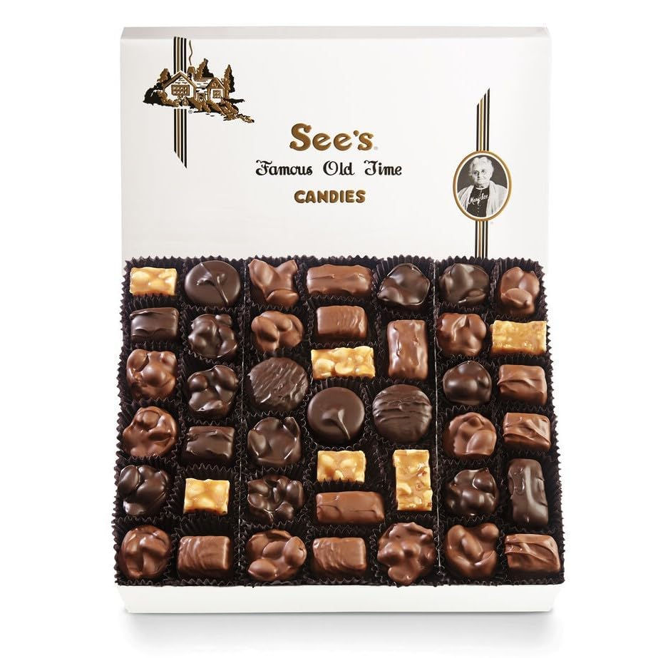 Thumbnail: See's Candies Nuts & Chews (1 Pound (Pack of 1), Red Gift Wrap)       <button cl