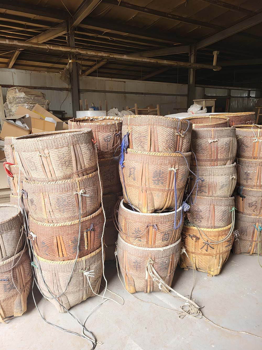 Chinese Antique Rustic Vintage Wholesale Hot Seller Rice Container Big Basket