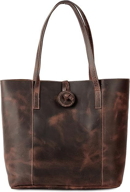 Genuine Leather Tote Bag | Handbag | Shopper Purse Shoulder Bag | Office Laptop