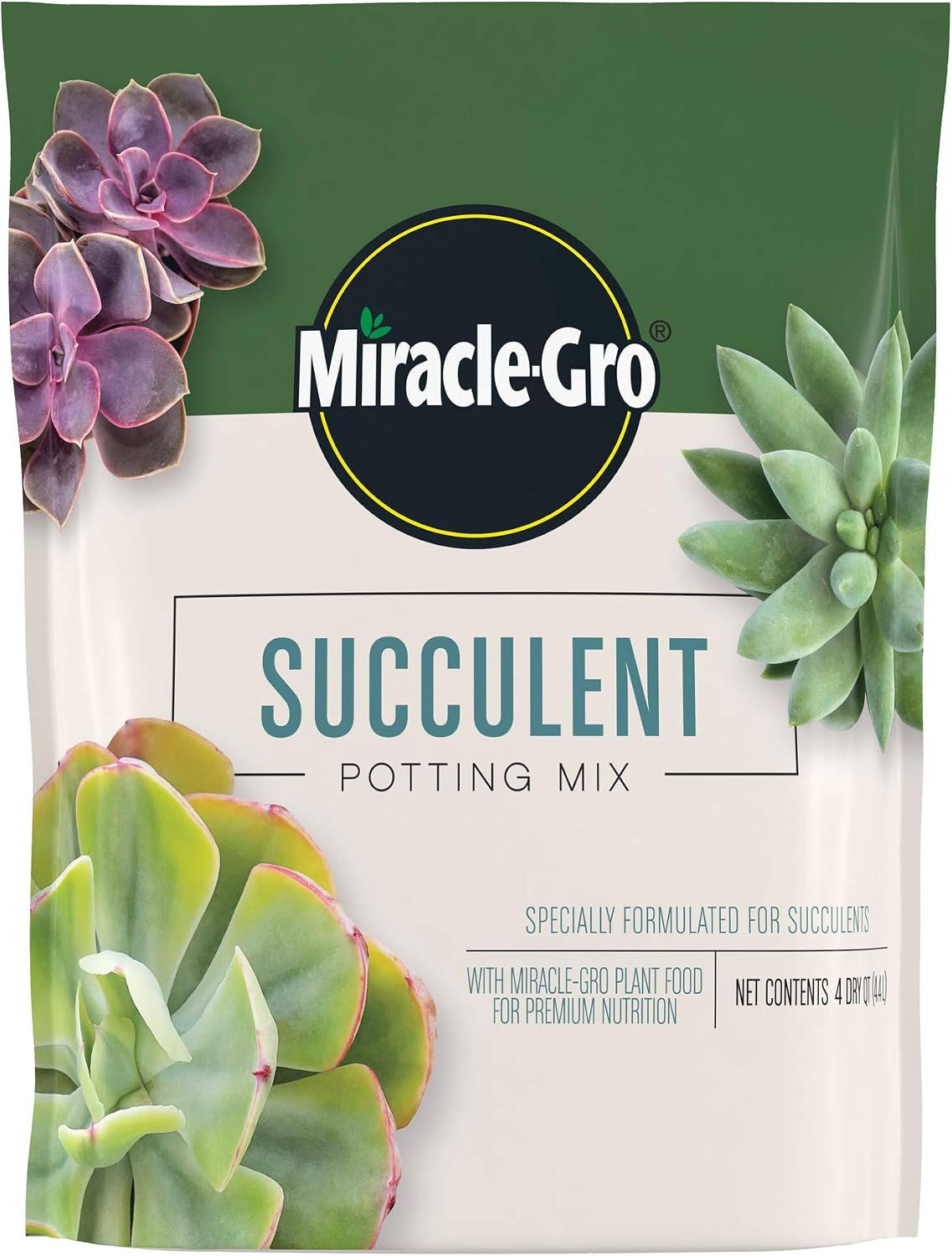 Miracle-Gro Houseplant Potting Mix, 4 qt. | Fertilized, Perlite Soil for Indoor