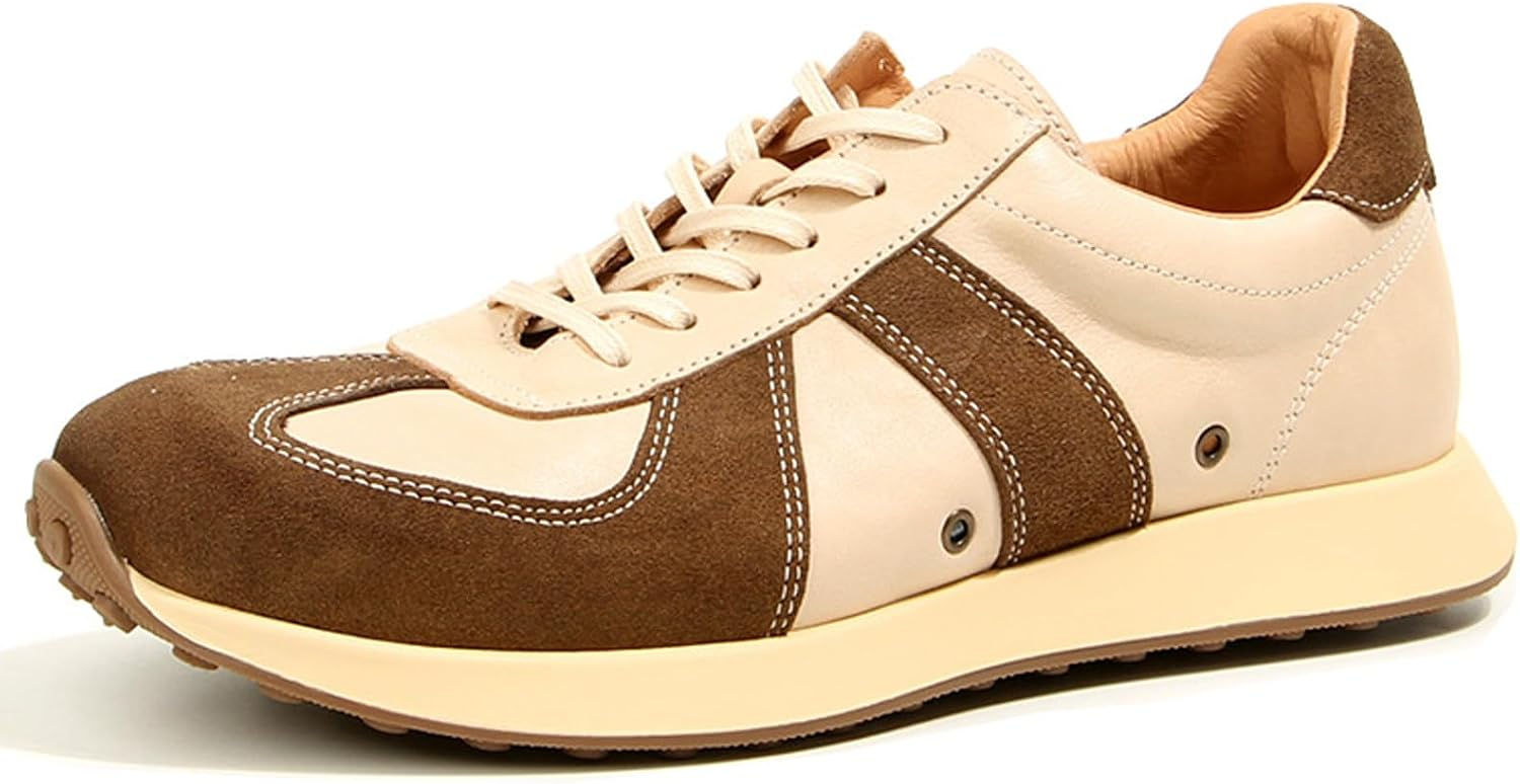 Mens Sneakers - Top-Grain Leather Sneakers | Fashion Sneakers for Men Athletic