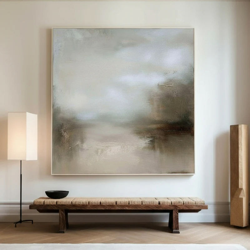 Wholesale Customized Abstract Canvas Framed Art Painting Hand Painted Wall Art