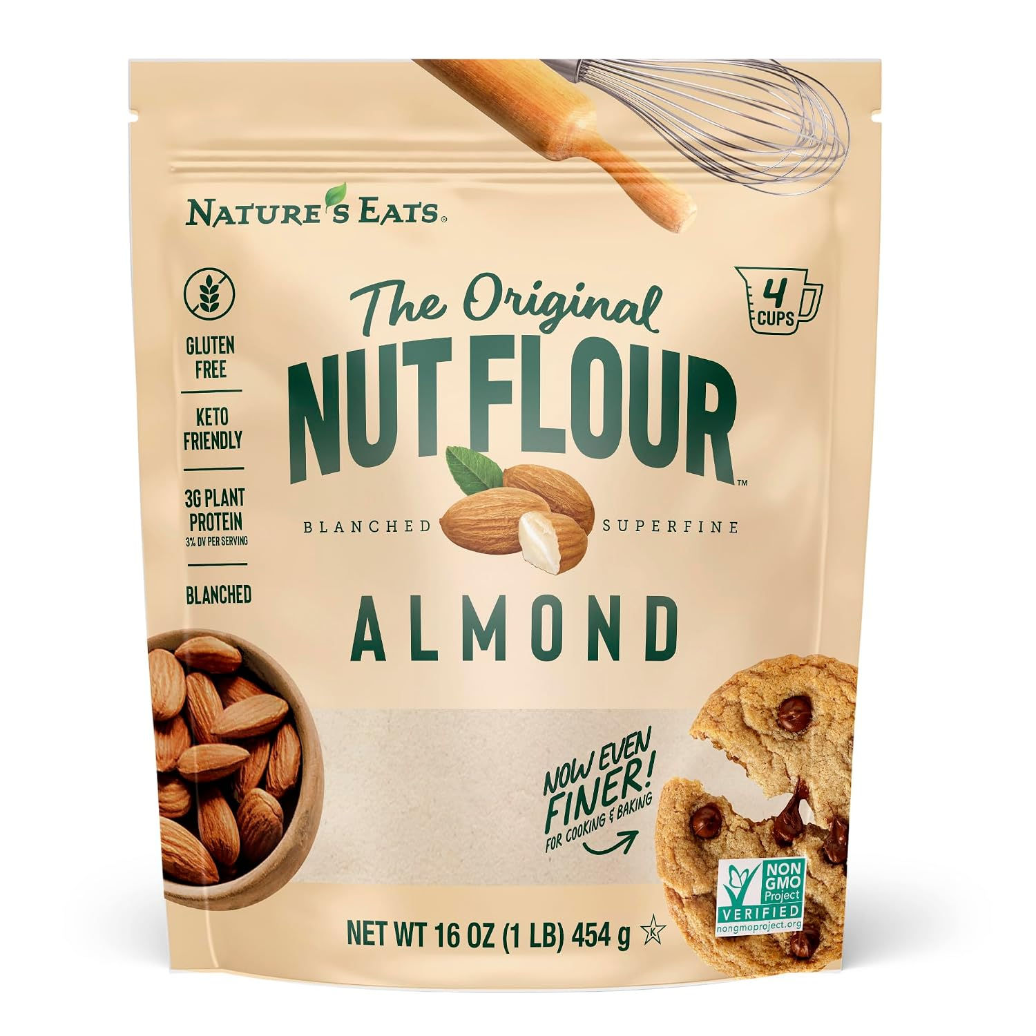 Nature’s Eats Superfine Almond Flour - Finely Sifted, Blanched Gluten Free Nut