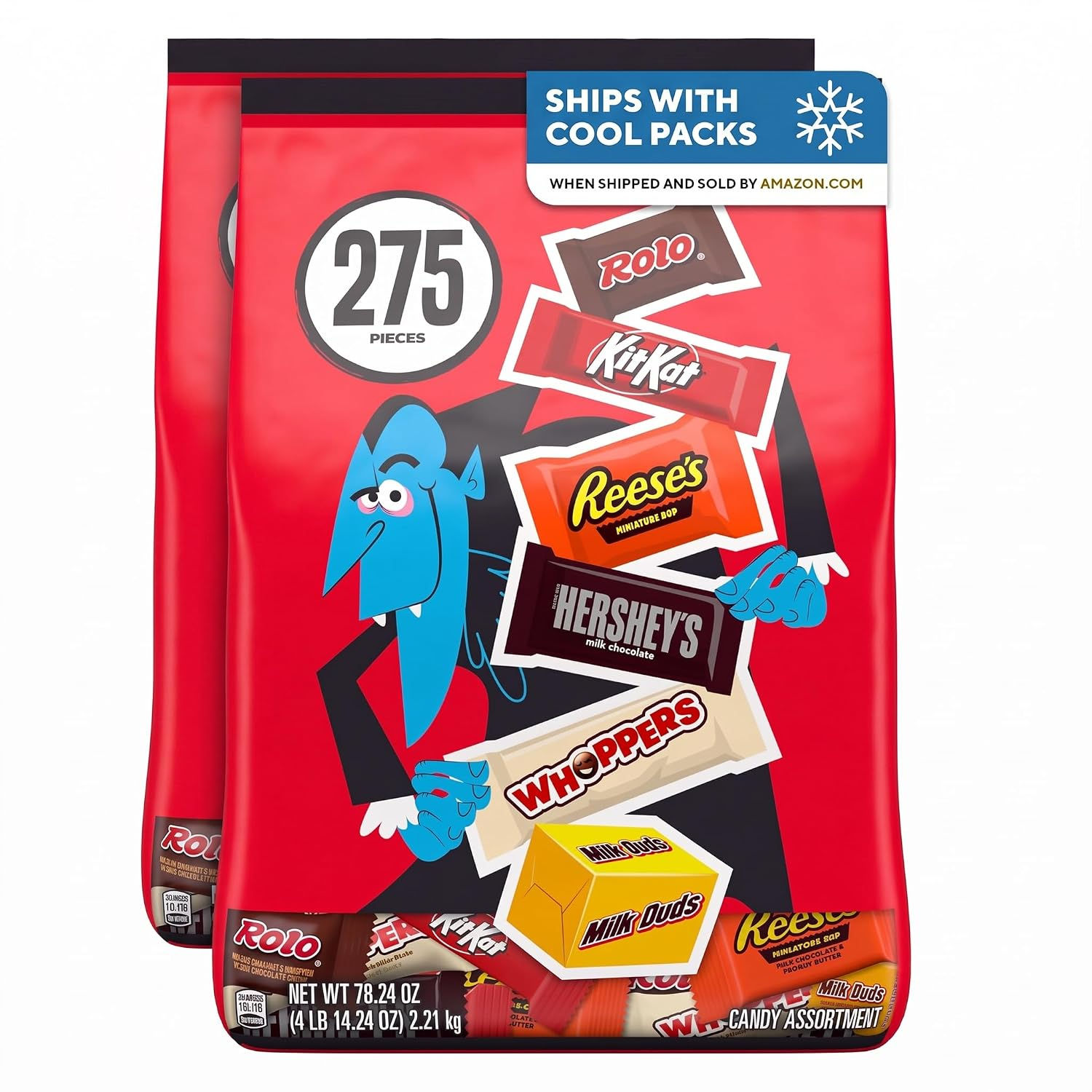 Hershey's Assorted Chocolate Halloween Candy Bulk Variety Pack, 78.24 oz