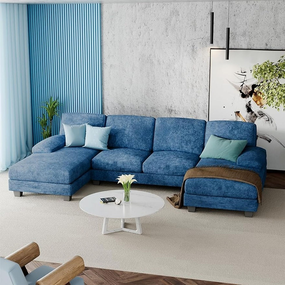 Convertible Sectional Sofa Couch,Fabric Modular Sofa Sleeper Chaise Memory 
