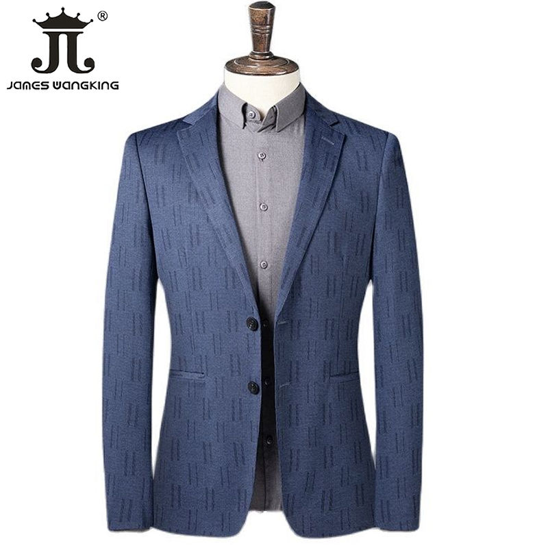 Thumbnail: 22 Colors Blue Gray Black Plaid Stripe Business Formal Coat Slim Mens Casual Su