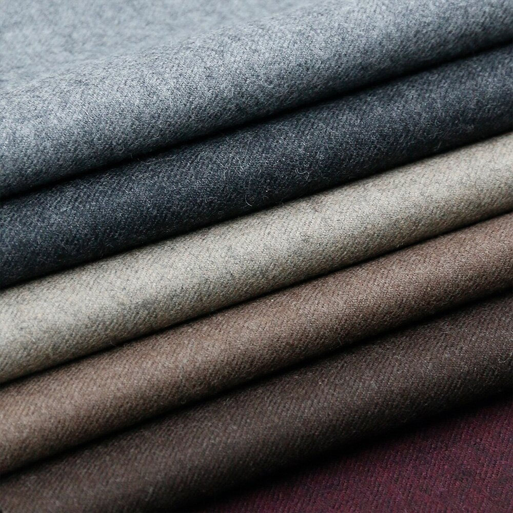 Wholesale Italian Merino Wool Twill Fabric Brushed 100% Worsted Wool Fabric for