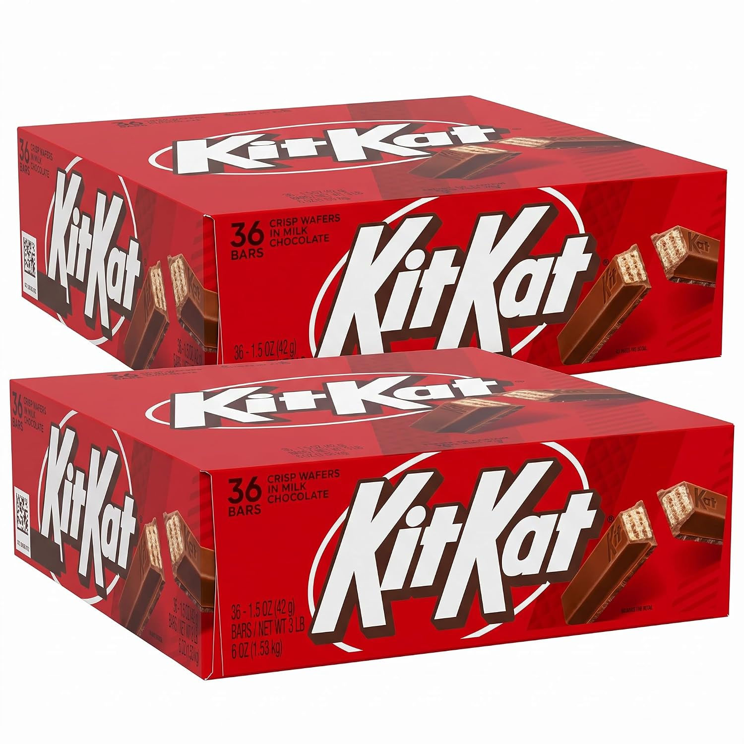 KIT KAT Milk Chocolate Wafer Candy Bars, 1.5 oz, 36 ct