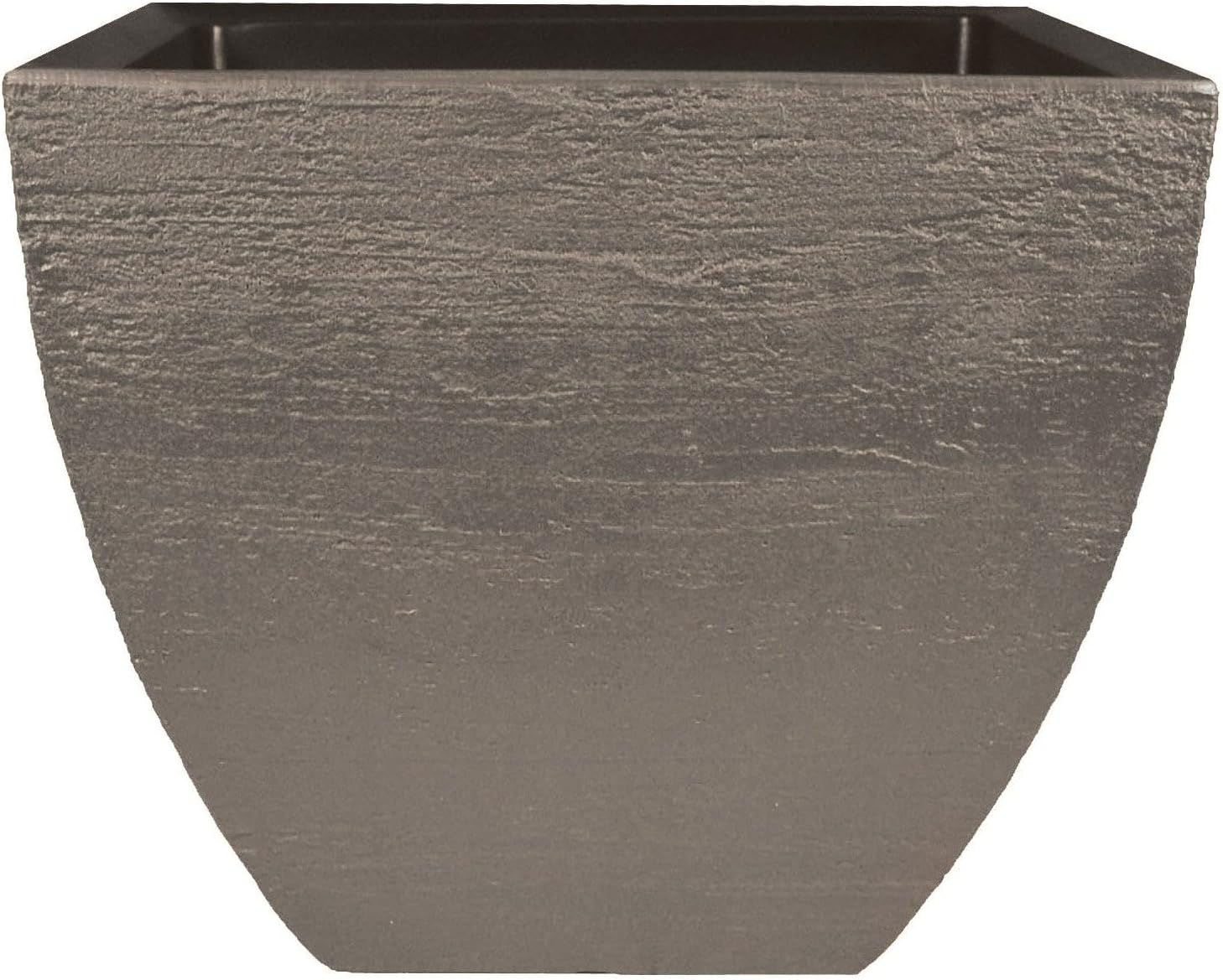 Tusco Products MSQT23ES Modern Square Garden Planter, 23-Inch, Espresso