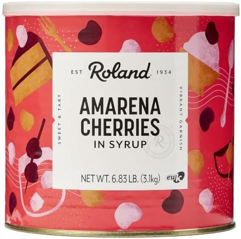 Roland Foods Whole Pitted Amarena Cherries in Syrup, Specialty Imported Food, 6