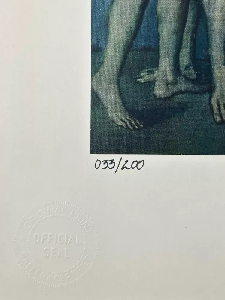 Thumbnail:  Pablo Picasso Original Print,  La Vie, 1903 - Signed Hand Tipped Print