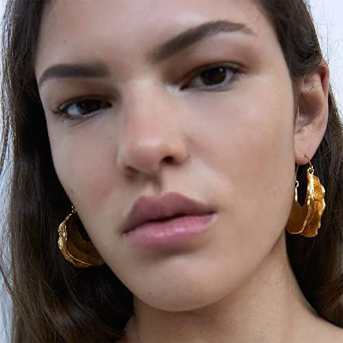 Bohemian Dangle Earring - Cute Metal Flower Earrings - Unique Chic 3D Large Flo