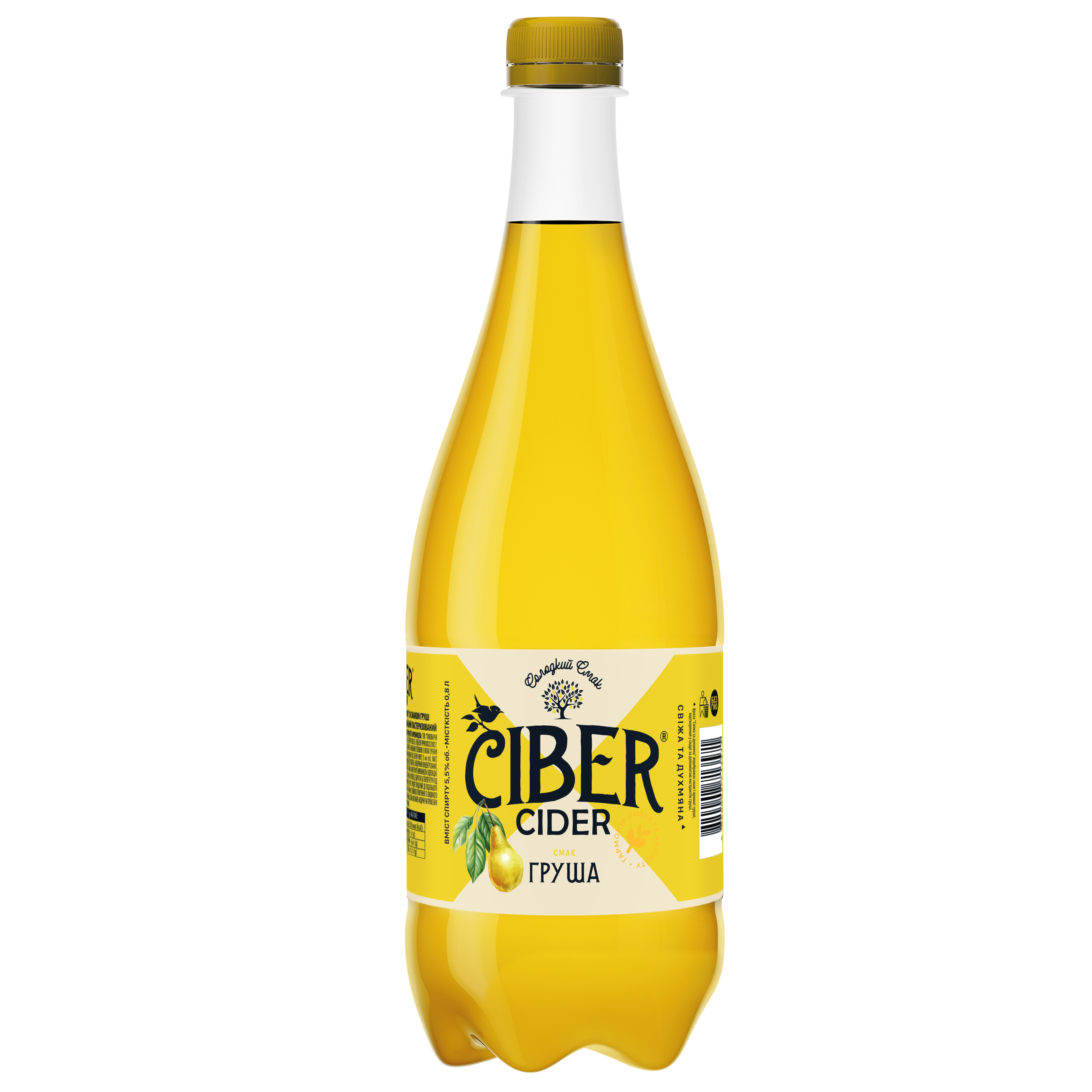 Ciber Birne & Apfel Süßer Cider 0,8L PET-Flasche 5,5% Alkohol