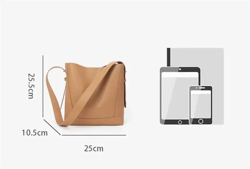 Thumbnail: Ladies’ Genuine Leather Shoulder Handbag, High‑Quality Fashion Bag